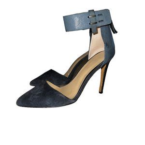 Joe's Teal Blue Gray Suede Leather Stiletto Heels Size 6.5